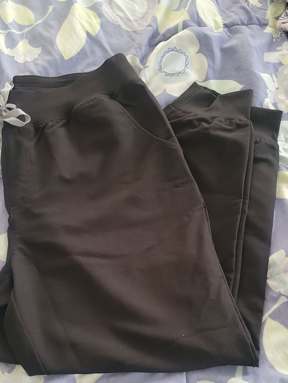 Figs Black Drawstring Jogger Pants XLP